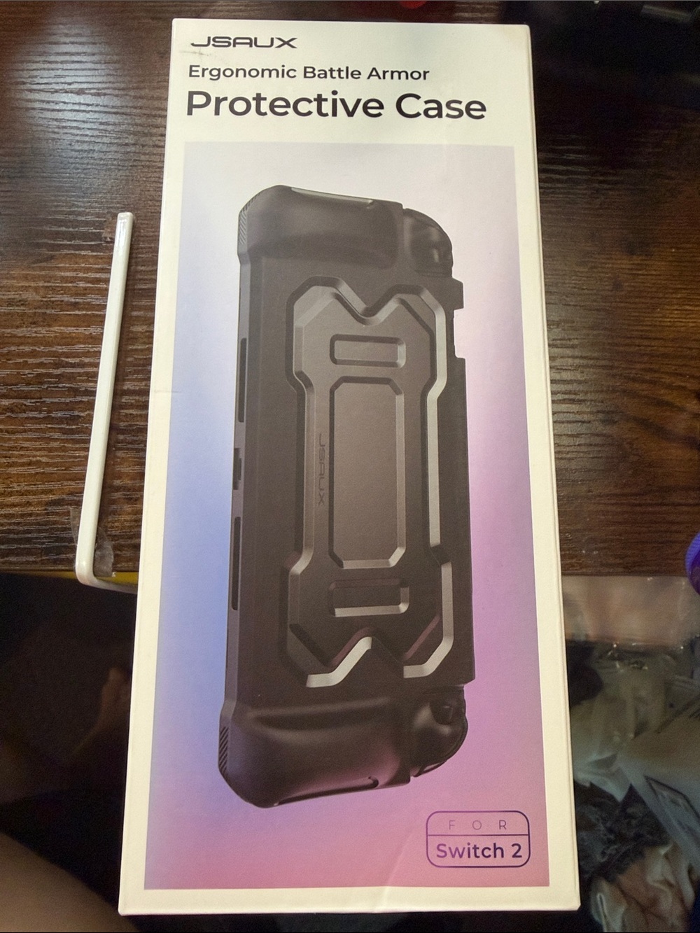 JSAUX Ergonomic Battle Armor Protective Case for Switch 2 Black Protective Case
